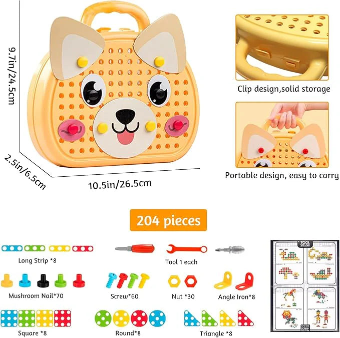 DIY Creative Screw Puzzle Suitcase