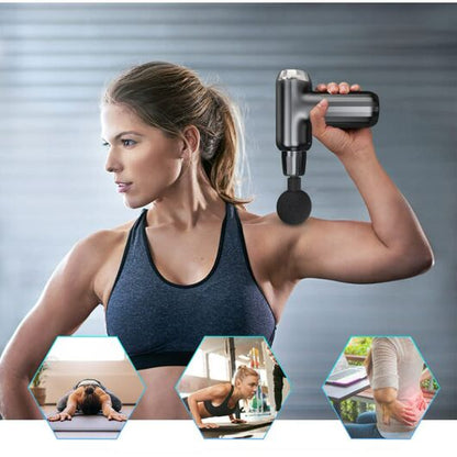 🔋✨ Muscle Massage Gun FH-820 | 6 Vibration Modes & 4 Heads | Deep Tissue Relief 💪⚡