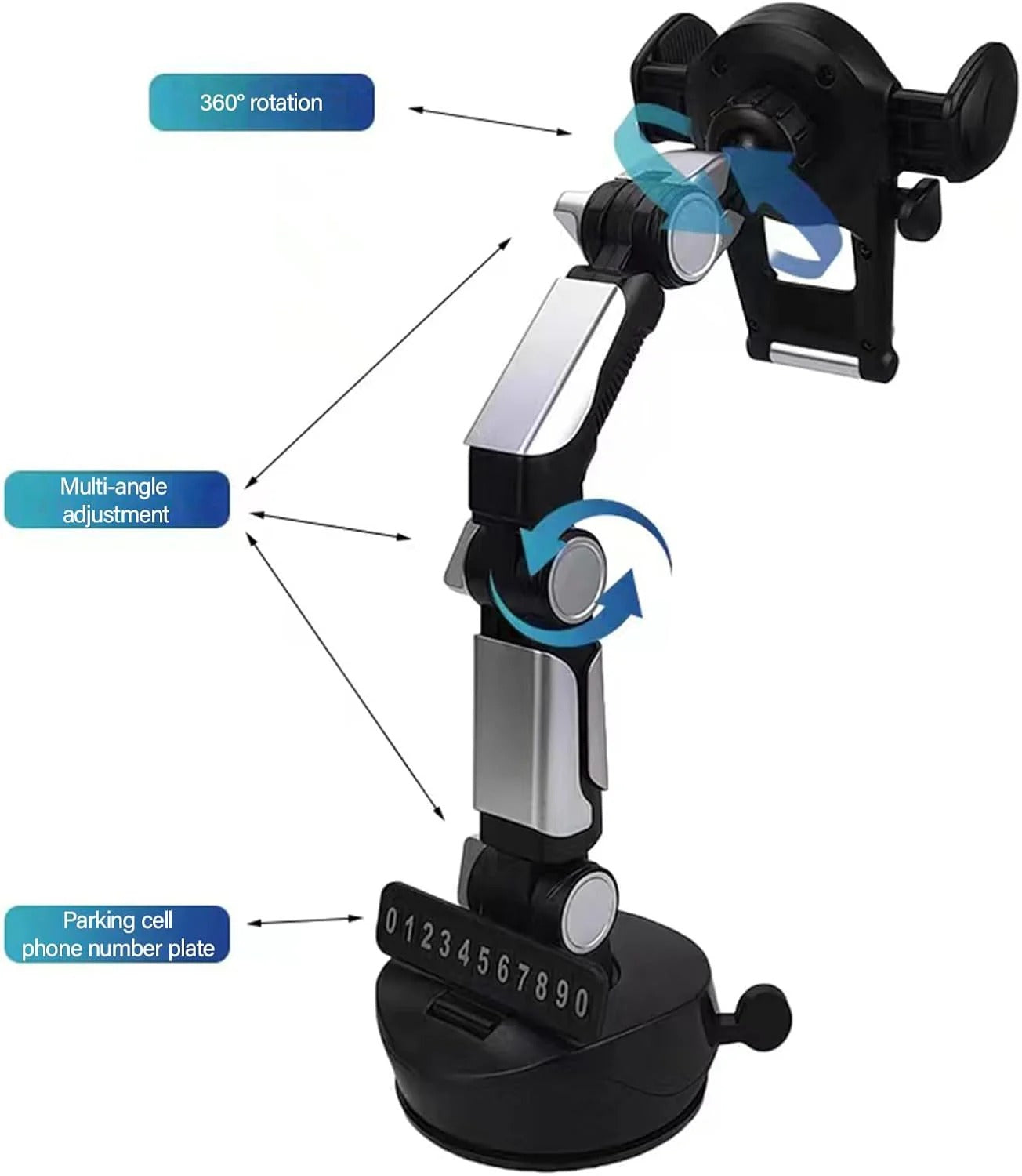 🚛 Truck Phone Holder – 360° Adjustable | Strong Grip | Universal Fit