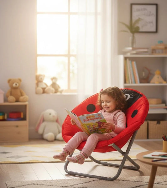 Kids Ladybug Moon Chair Ⓢ