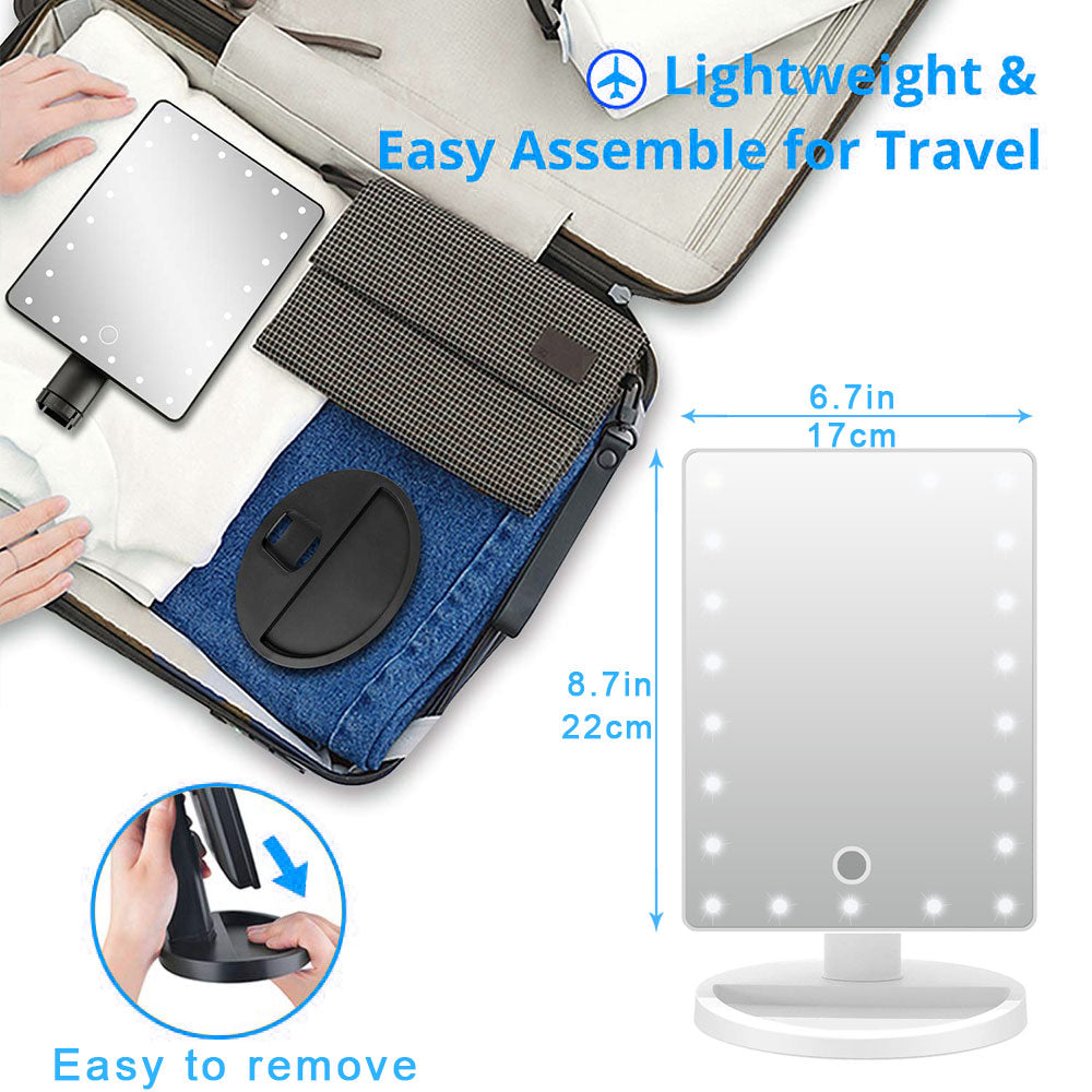 Large LED Makeup Mirror 💡 | 360° Rotating Light🔥