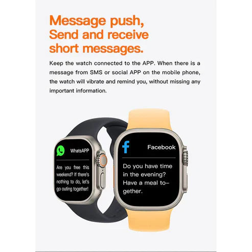 T800 Ultra Smartwatch 1.99" ⌚ – Bluetooth Call | Fitness Tracking | Long Battery | Sports Modes